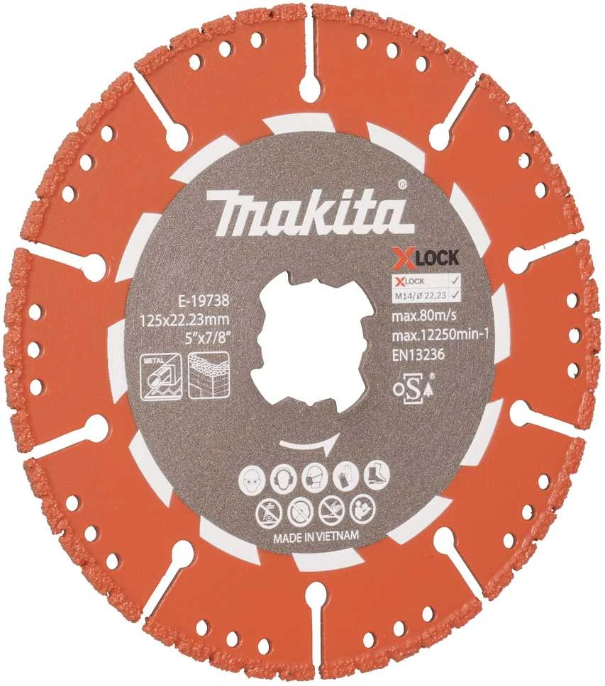 Makita X-LOCK deimantinis diskas kampiniams šlifuokliams, gelbėjimo darbams E-19738