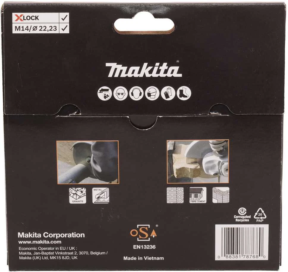 Makita X-LOCK deimantinis diskas kampiniams šlifuokliams, gelbėjimo darbams E-19738