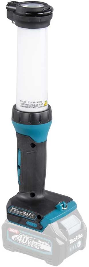 Makita XGT® Akumuliatorinis LED žibintas ML002G XGT® • 40Vmax • 130-710 lm • 340-1900 lx