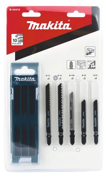Makita B-44410 Siaurapjūklio pjūklelių komplektas 10 vnt (B-13, B-16, B-22, B-23, B-10S)