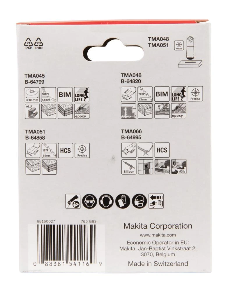 Makita MULTITOOL priedų rinkinys Komplekte B-67505