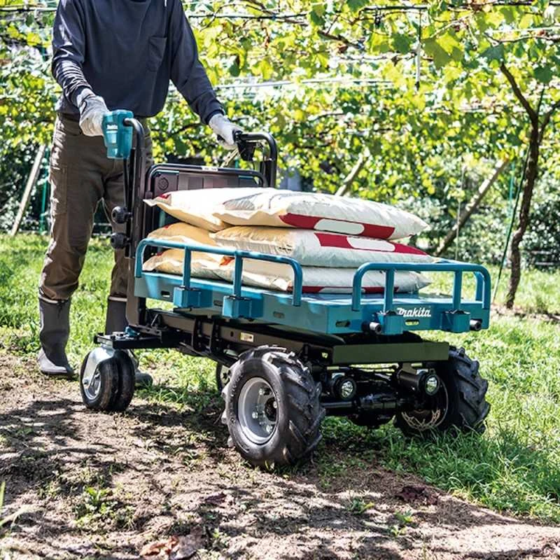 Makita DCU601Z akumuliatorinis karutis 2X18V ličio jonų, elektrinis keltuvas, BL variklis, 3 greičiai, maks. apkrova 300kg, 145kg be akumuliatoriaus ir krovinio