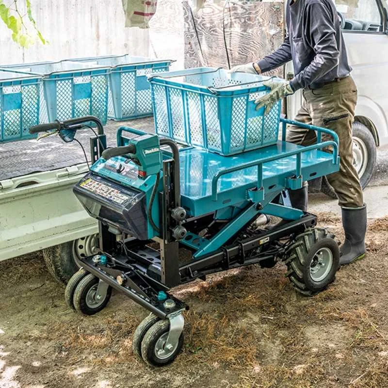 Makita DCU601Z akumuliatorinis karutis 2X18V ličio jonų, elektrinis keltuvas, BL variklis, 3 greičiai, maks. apkrova 300kg, 145kg be akumuliatoriaus ir krovinio