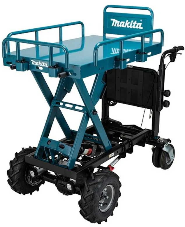 Makita DCU601Z akumuliatorinis karutis 2X18V ličio jonų, elektrinis keltuvas, BL variklis, 3 greičiai, maks. apkrova 300kg, 145kg be akumuliatoriaus ir krovinio