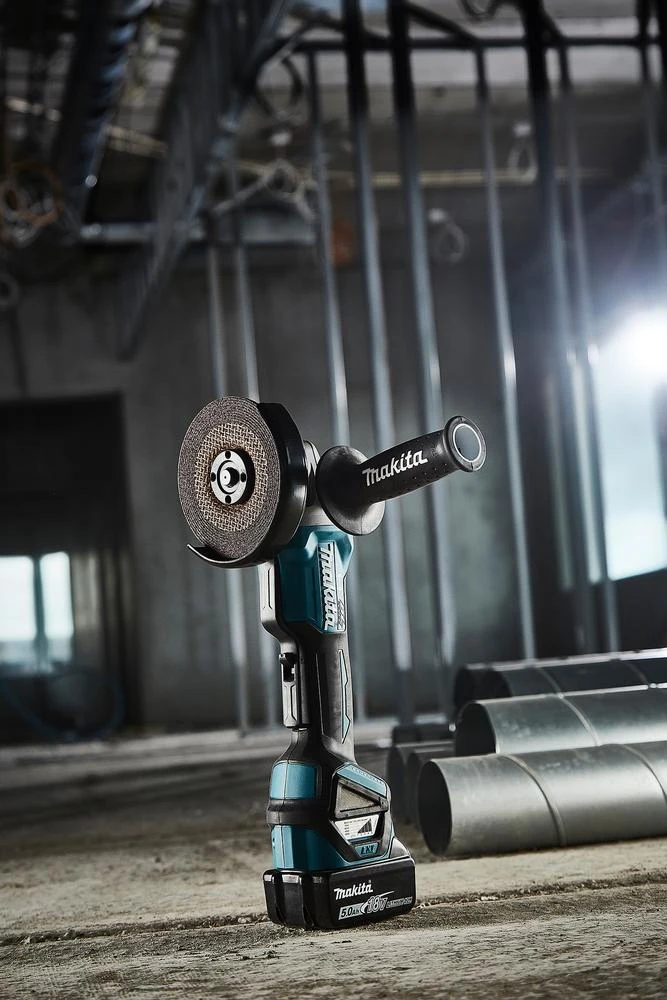 Makita DGA518ZU Akumuliatorinis kampinis šlifuoklis, greičio reguliavimas 3000-8500min-1, 18V, ø125mm, "paddle" jungiklis, AWS, Be akumuliatorių ir kroviklio!