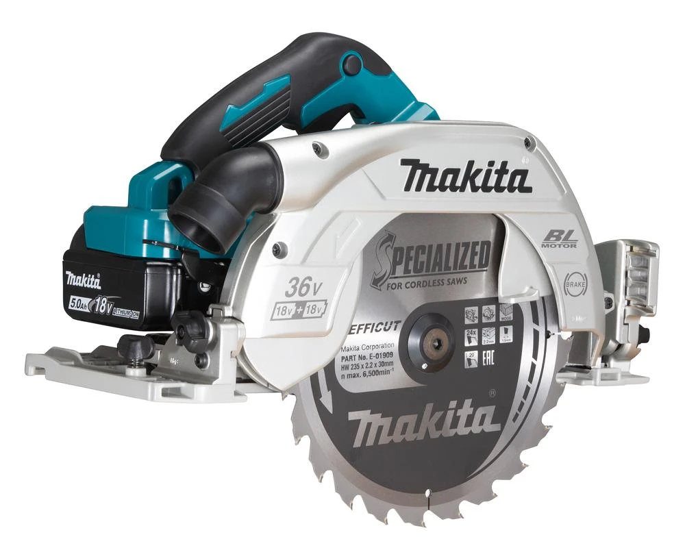 Makita DHS900Z Akumuliatorinis diskinis pjūklas, 2x18V, 85 mm, ø235x30mm, Be akumuliatorių ir kroviklio!