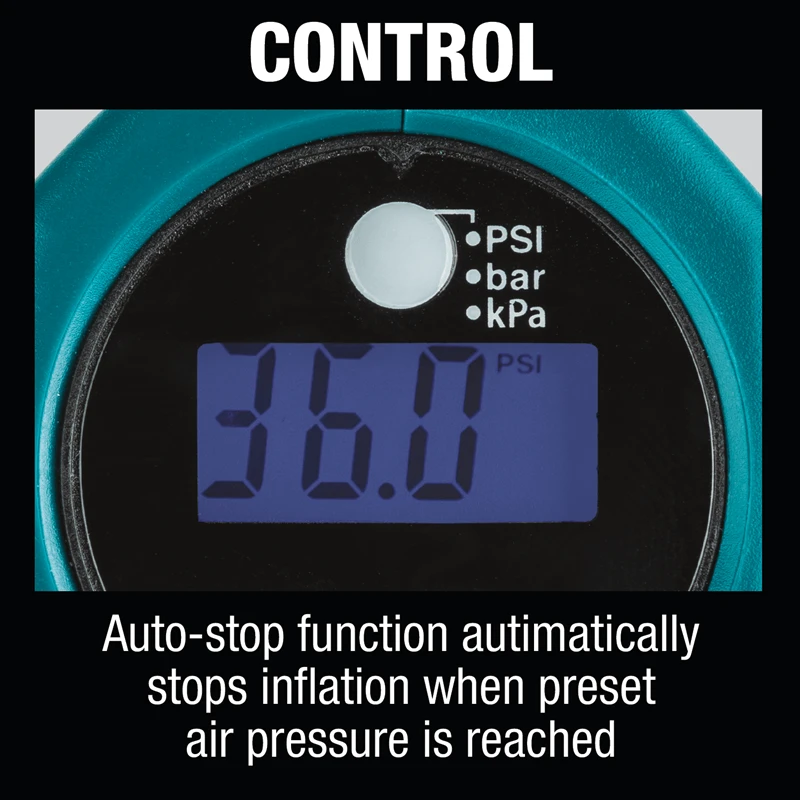 Makita MP100DZ Akumuliatorinis kompresorius 12V MAX, Be akumuliatorių ir kroviklio!