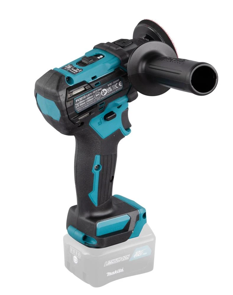 Makita PV301DZ Akumulatorinis poliruoklis 12Vmax CXT, 75MM, BL motor, Be akumuliatorių ir kroviklio!!!!