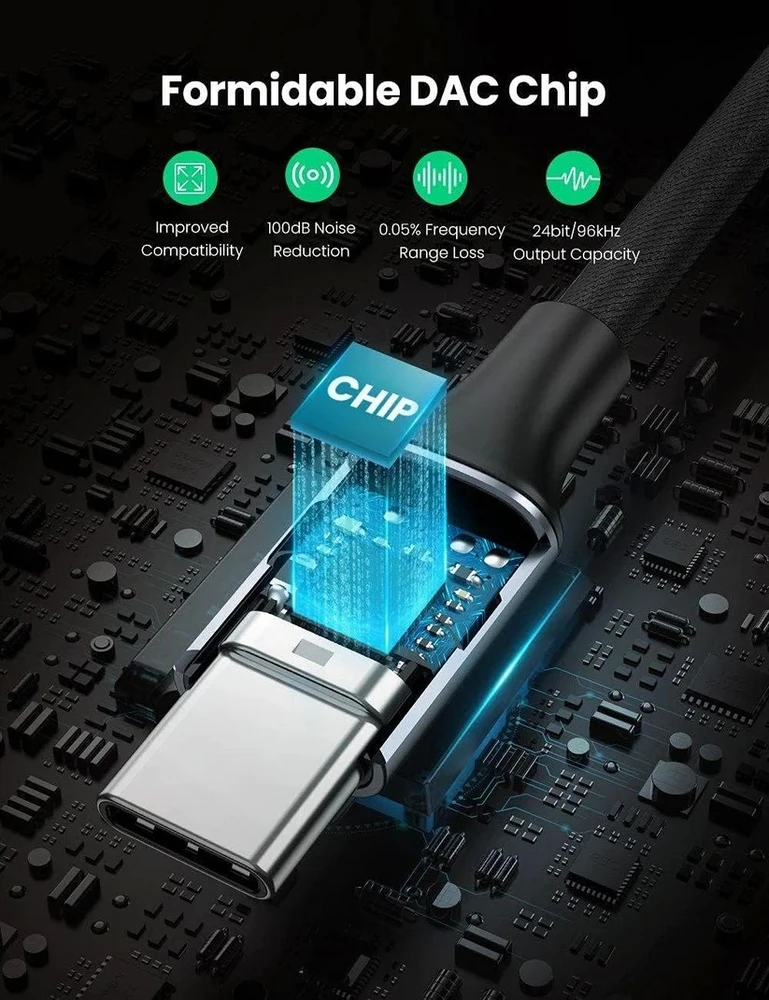Samsung Ugreen USB-C garso adapteris 3.5mm AUX lizdas