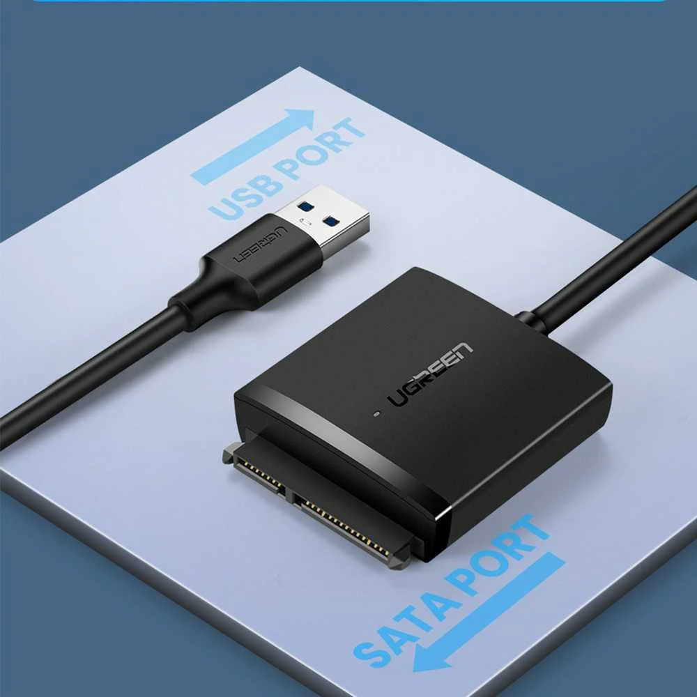UGREEN adapteris HDD 2.5 "ir 3.5" SATA į USB 3.0 - Juodas