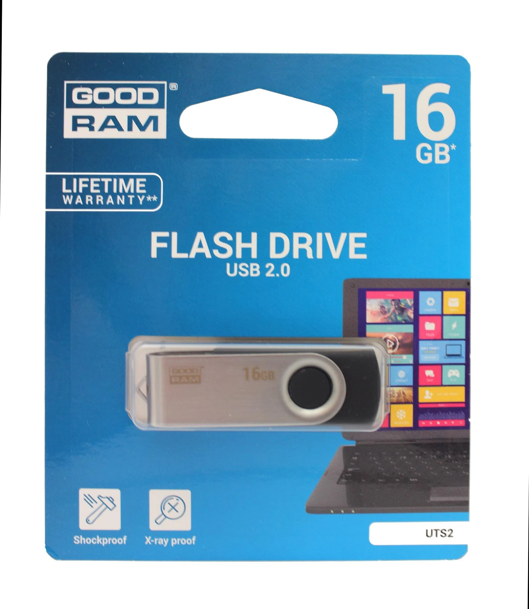 GOODRAM UTS2-0160K0R11 GOODRAM memory USB UTS2 16GB USB 2.0 Juodas