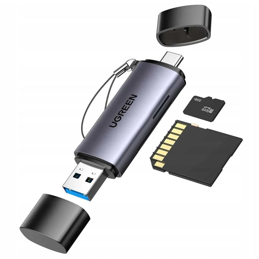 UGREEN USB + USB-C adapteris kortelių skaitytuvas SD + Micro SD