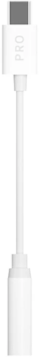 Dudao garso adapterio ausinių adapteris nuo C tipo USB iki mini lizdo 3,5 mm baltas (L16CPo baltas)