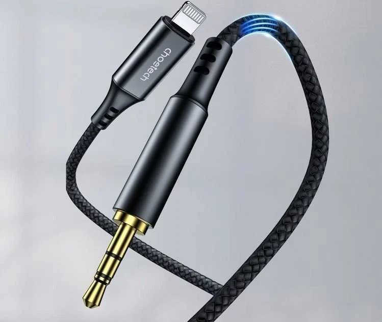 Audio kabelis Choetech AUX009 Lightning to 3,5mm juodas