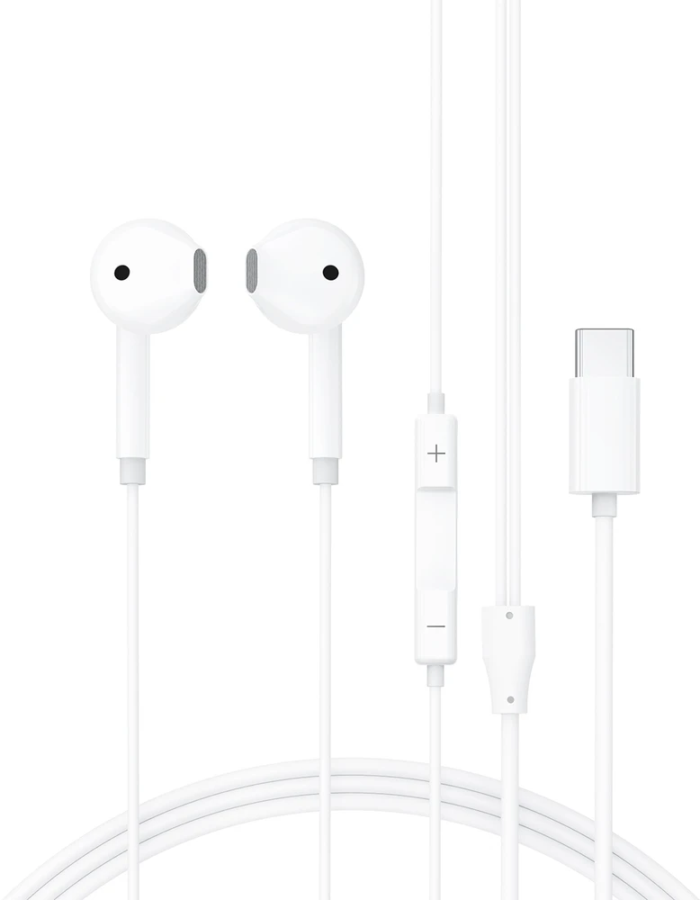 Ausinės Acefast L13 USB-C baltos