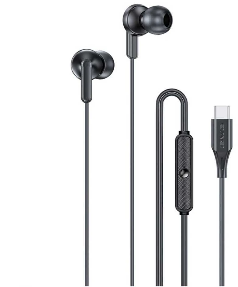 Ausinės Awei PC-25T USB-C juodos