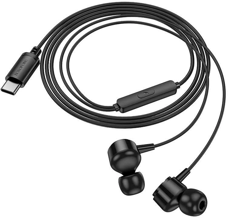 Borofone Ausinės BM94 Sonar su mikrofonu Type C (DAC) juodos spalvos