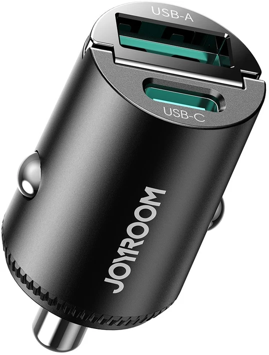 Joyroom JR-CCN18 65W USB-A USB-C Car Charger - Juodas