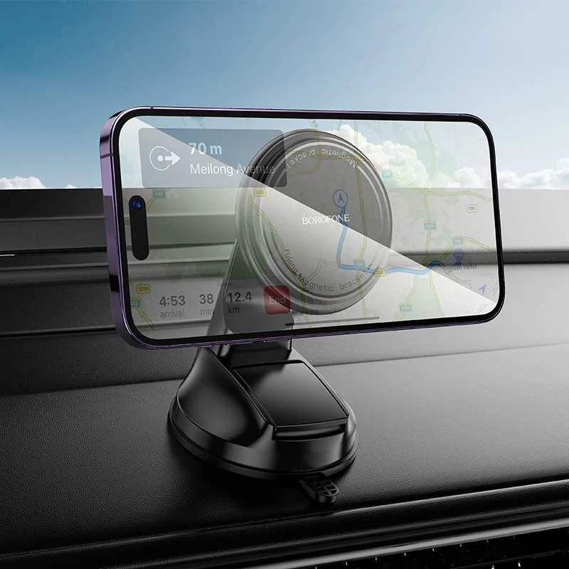 Borofone automobilinis laikiklis BH136 Parker magnetic to dashboard juodos spalvos
