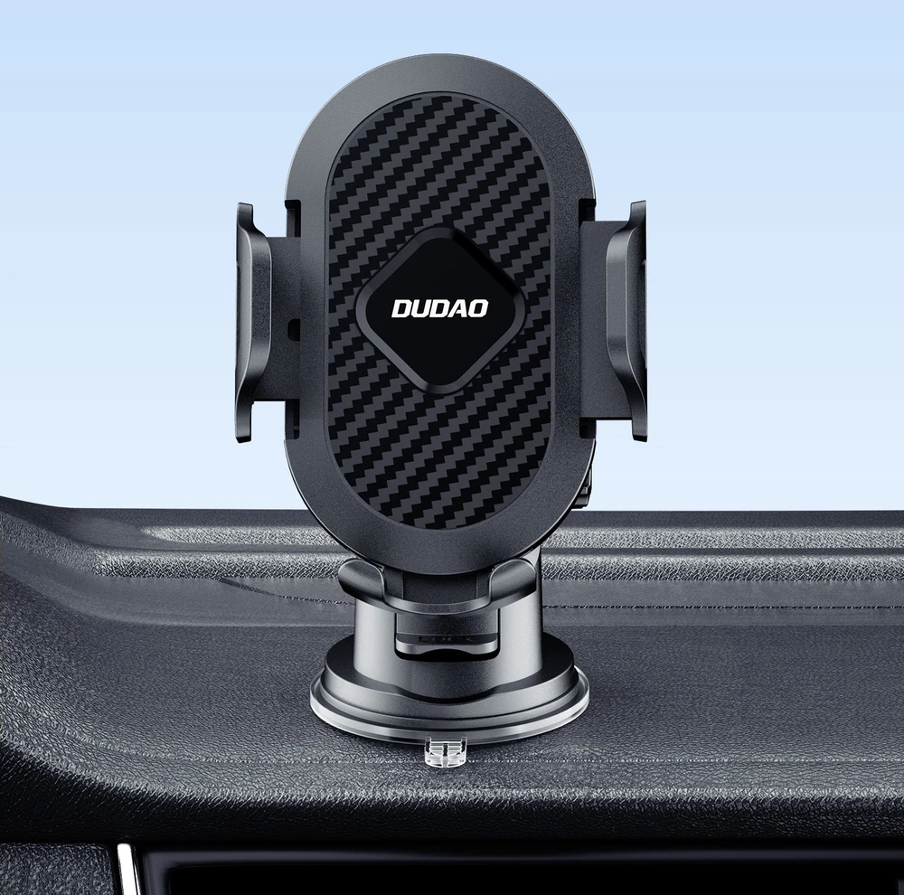 Dudao teleskopinio gravitacijos automobilio priekinio stiklo laikiklis juodas (naujas F2S juodas)