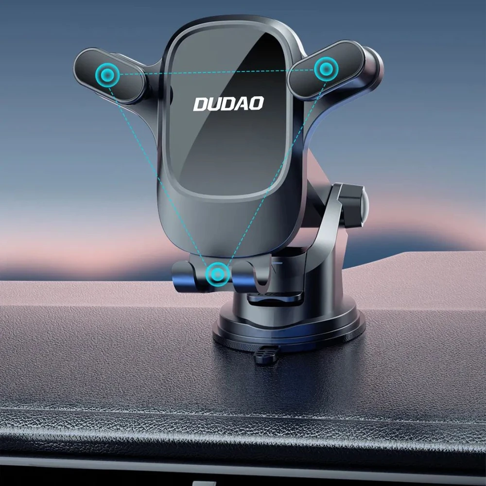 Dudao F5PRO+ automobilio laikiklis su siurbtuku - Juodas