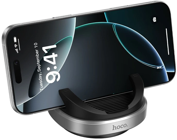 Automobilinis telefono laikiklis Hoco H100 (dashboard) juodas