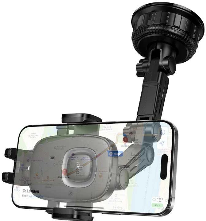 Automobilinis telefono laikiklis Hoco H89 (dashboard) juodas