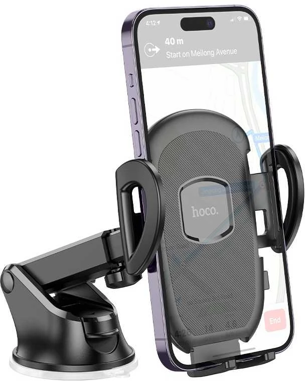 Automobilinis telefono laikiklis Hoco H9 (dashboard) juodas