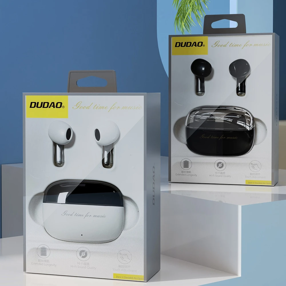 Dudao U8 TWS Belaidės In-Ear ausinės – juodos spalvos