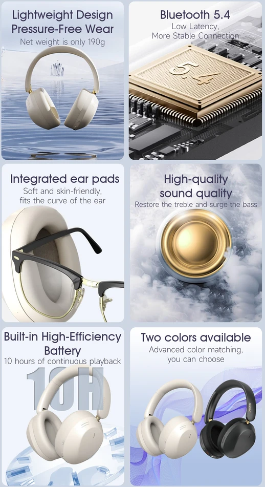 Dudao X22 Max Belaidės Ant ausų uždedamos Bluetooth Ausinės with ANC - Juodas