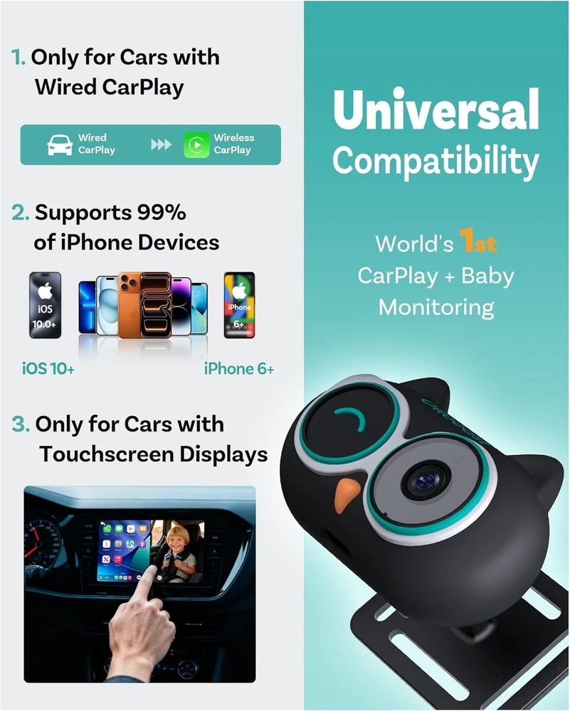 Ottocast CA520-T Cabin Care CarPlay juodas