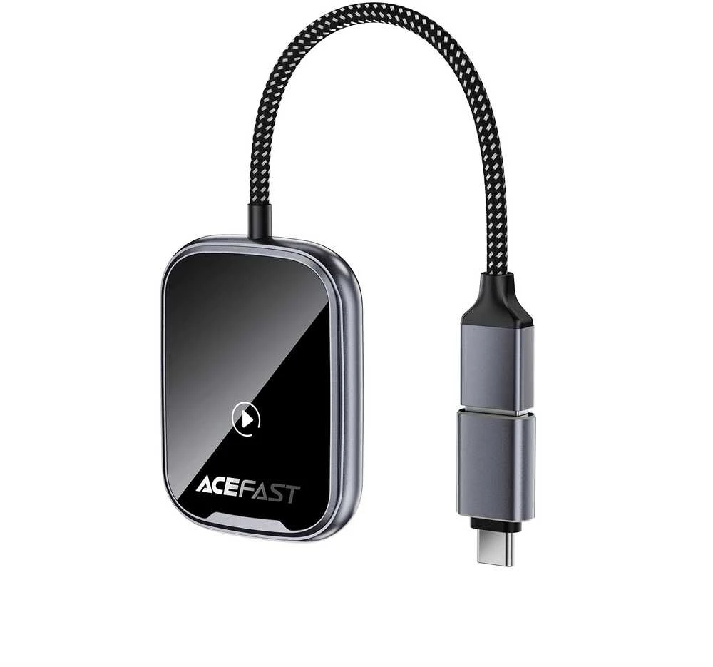 Belaidis CarPlay/Android Auto adapteris Acefast QC1 juodas