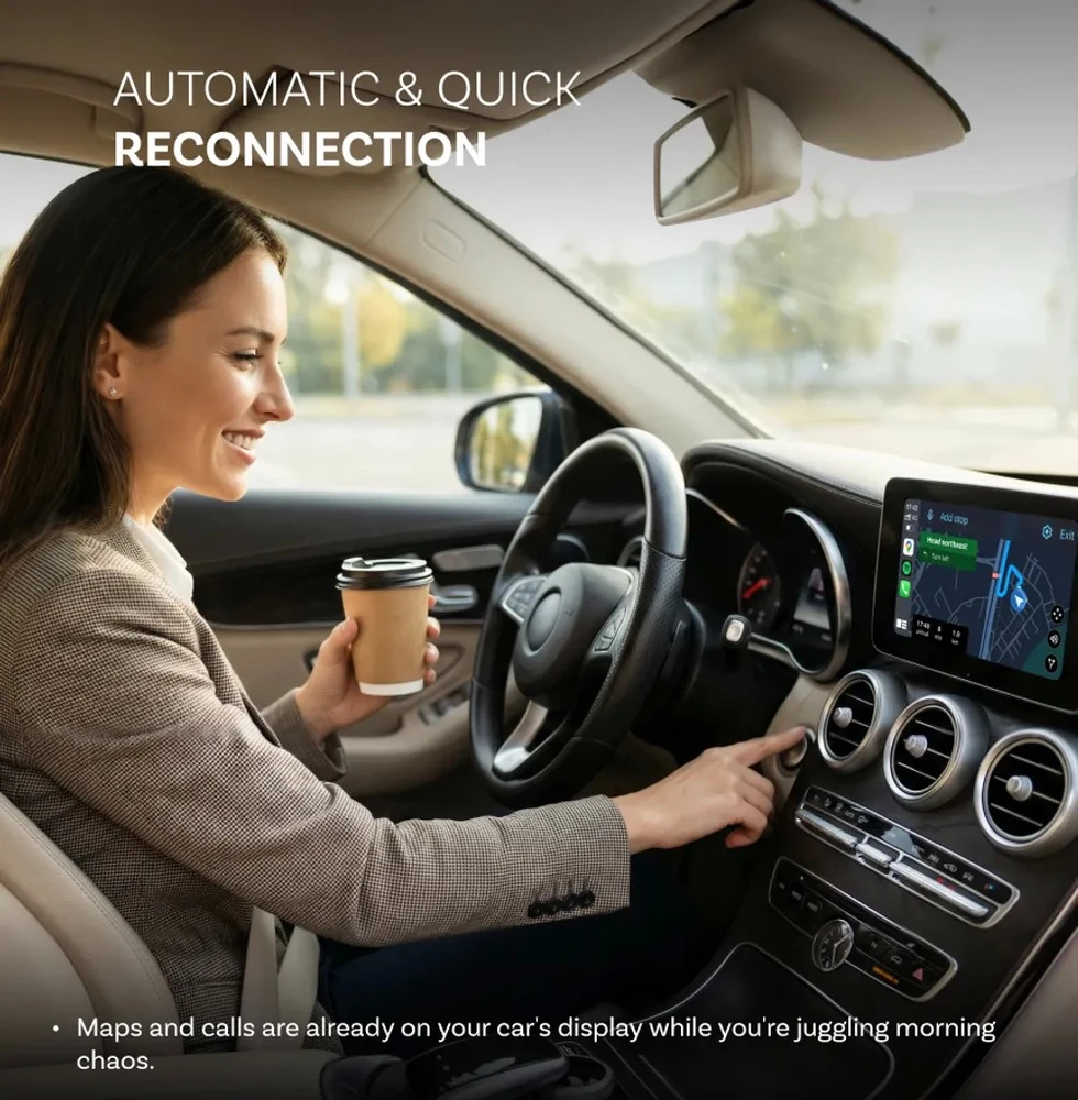 Belaidis CarPlay/Android Auto adapteris Ottocast Mini Aura juodas CA530-T
