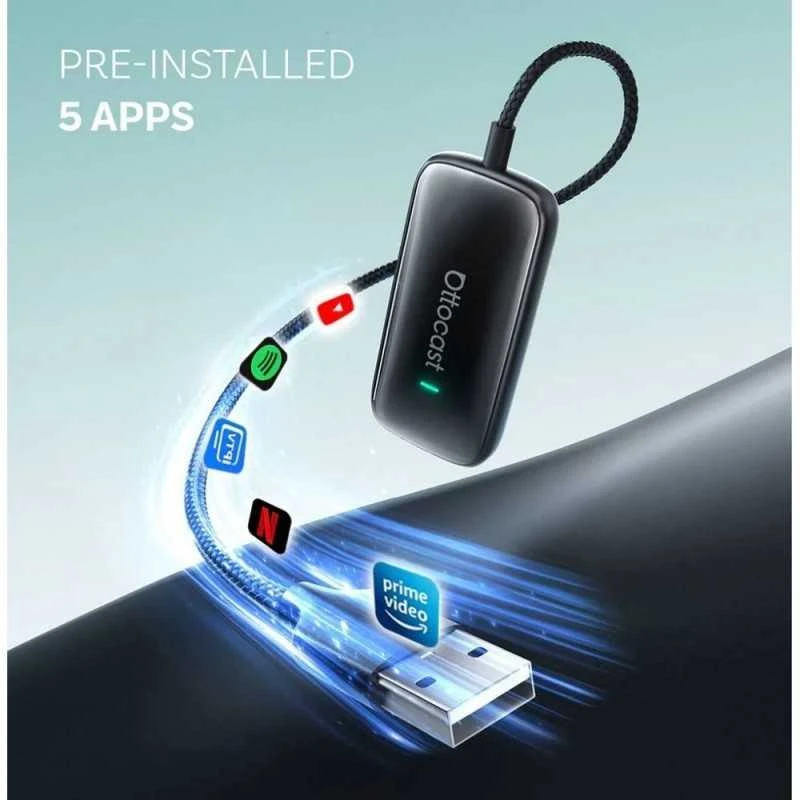 Ottocast CA515-T Play2Video Ultra Android Multimedia Box juoda