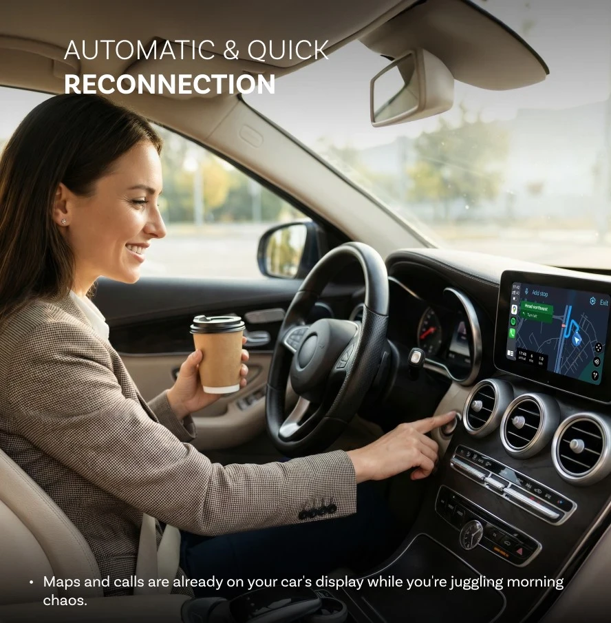 Belaidis CarPlay/Android Auto adapteris Ottocast Mini Aura juodas CA530-T