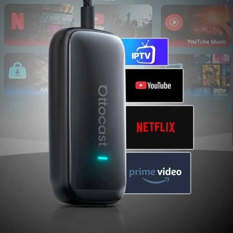 Ottocast CA515-T Play2Video Ultra Android Multimedia Box juoda