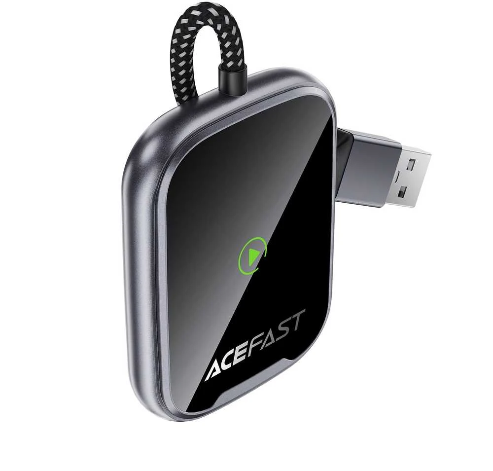 Belaidis CarPlay/Android Auto adapteris Acefast QC1 juodas