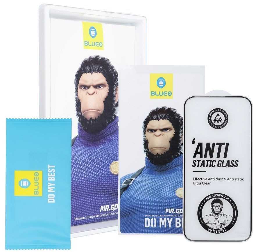 Blueo LCD apsauginis stikliukas 5D Mr. Monkey Glass (Strong Lite) Samsung A356 A35 5G/A556 A55 5G juodas