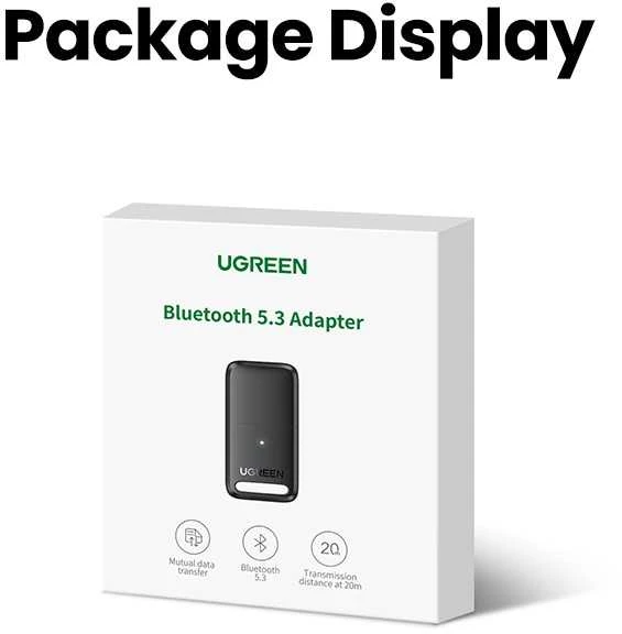 Bluetooth adapteris Ugreen CM591 Bluetooth 5.3 juodas