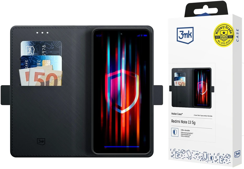 Dėklas 3mk Wallet Case Xiaomi 17T juodas