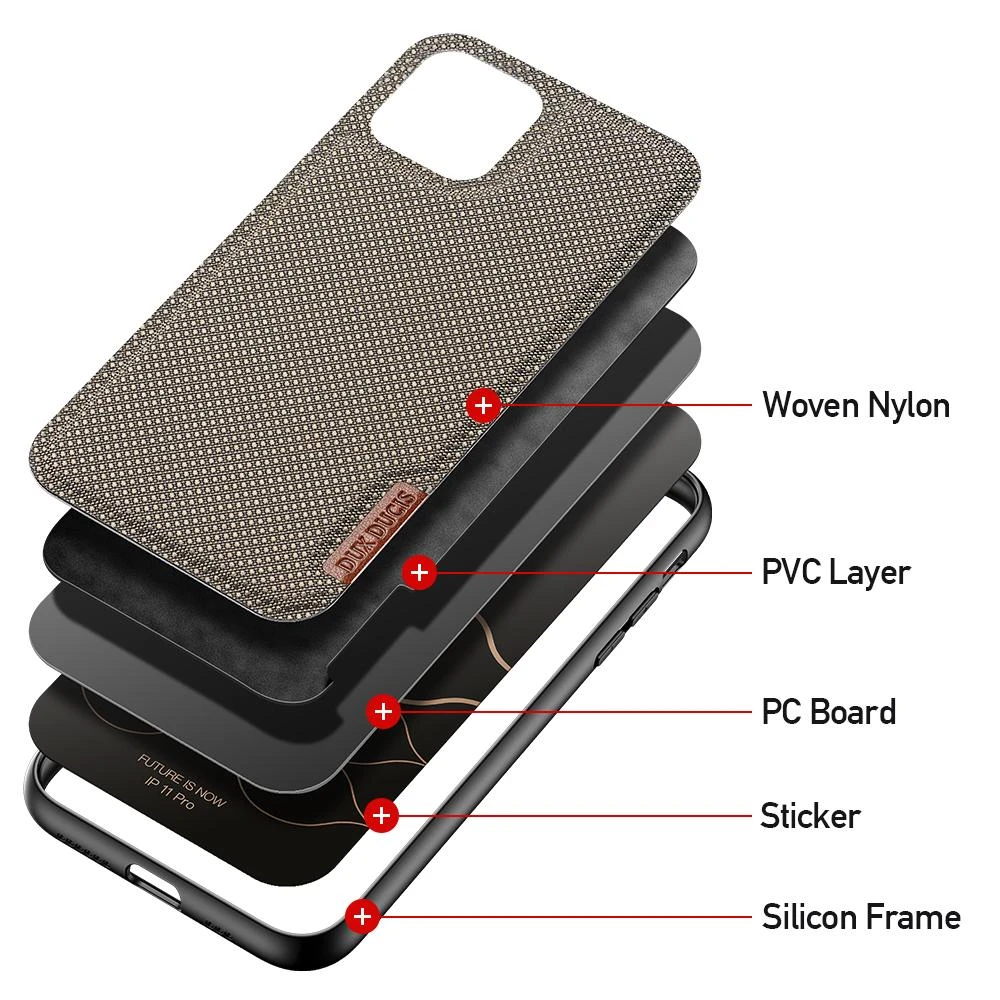 Dux Ducis Fino dėklas skirtas Samsung A037 A03s, chaki spalvos