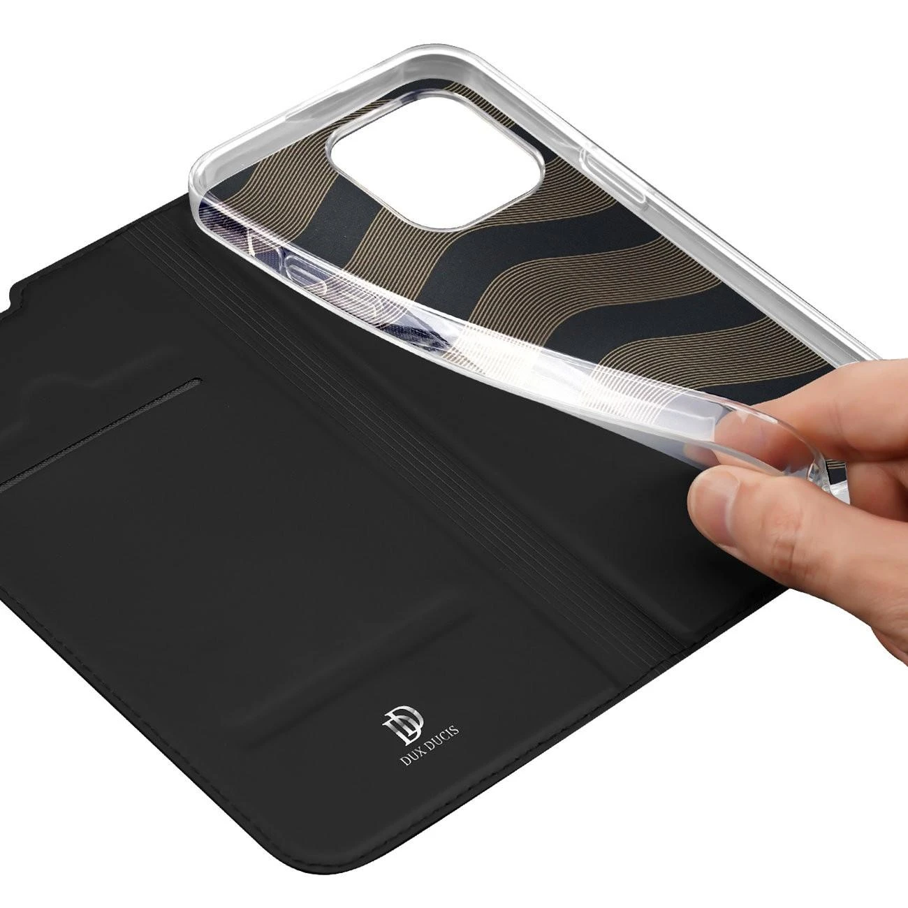 Dux Ducis Skin Pro dėklas skirtas Apple iPhone 13 Pro Max, juodas