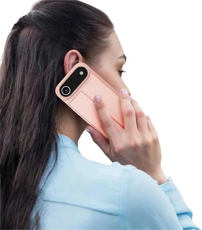 DUX DUCIS piniginės dėklas SKIN PRO, skirtas IPHONE 17 AIR, rožinis