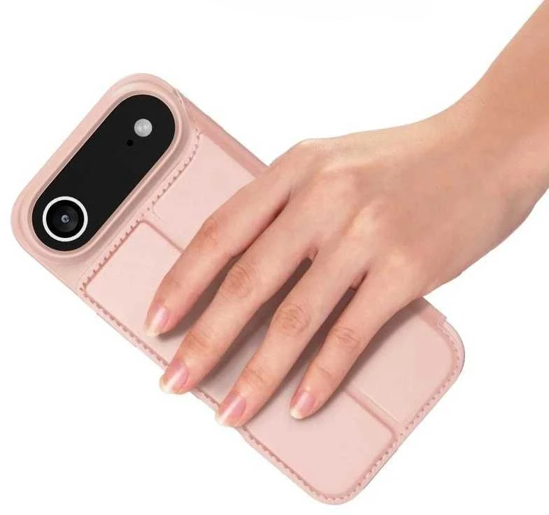 DUX DUCIS piniginės dėklas SKIN PRO, skirtas IPHONE 17 AIR, rožinis