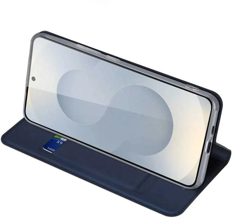 DUX DUCIS wallet dėklas SKIN PRO skirtas Samsung Galaxy S25 Edge mėlynas