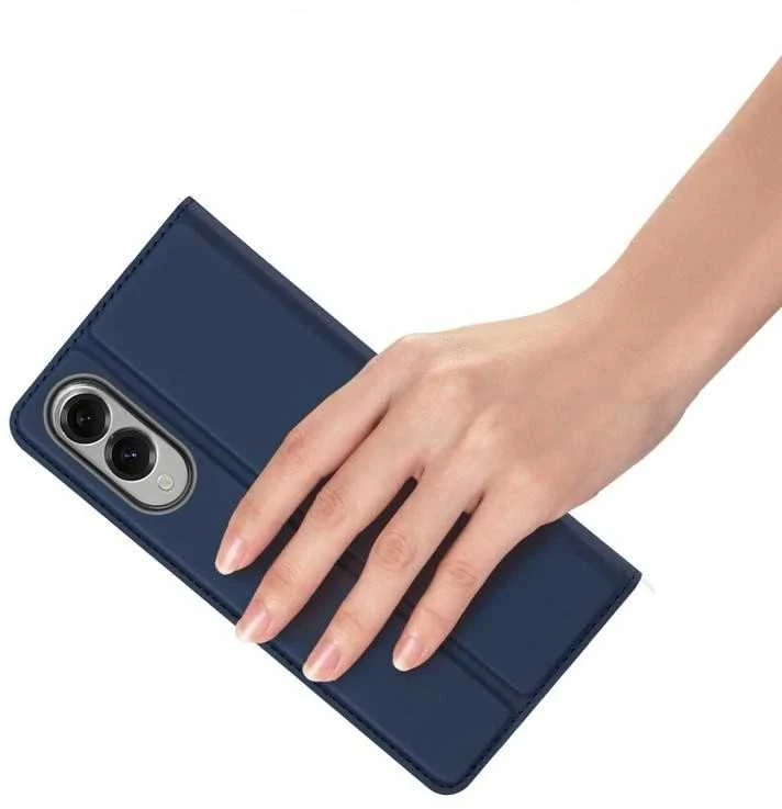 DUX DUCIS wallet dėklas SKIN PRO skirtas Samsung Galaxy S25 Edge mėlynas