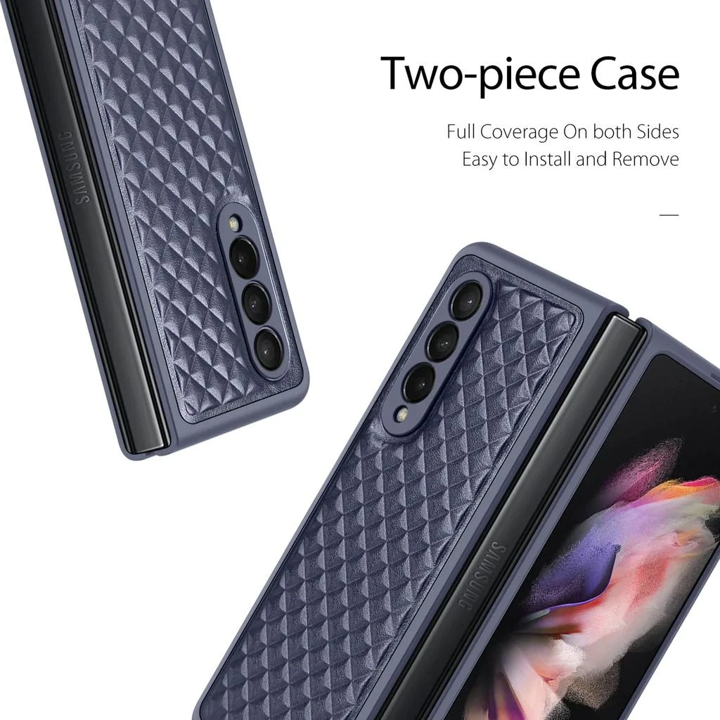 Dux Ducis Venice dėklas skirtas Samsung Z Fold 4 5G, mėlynas
