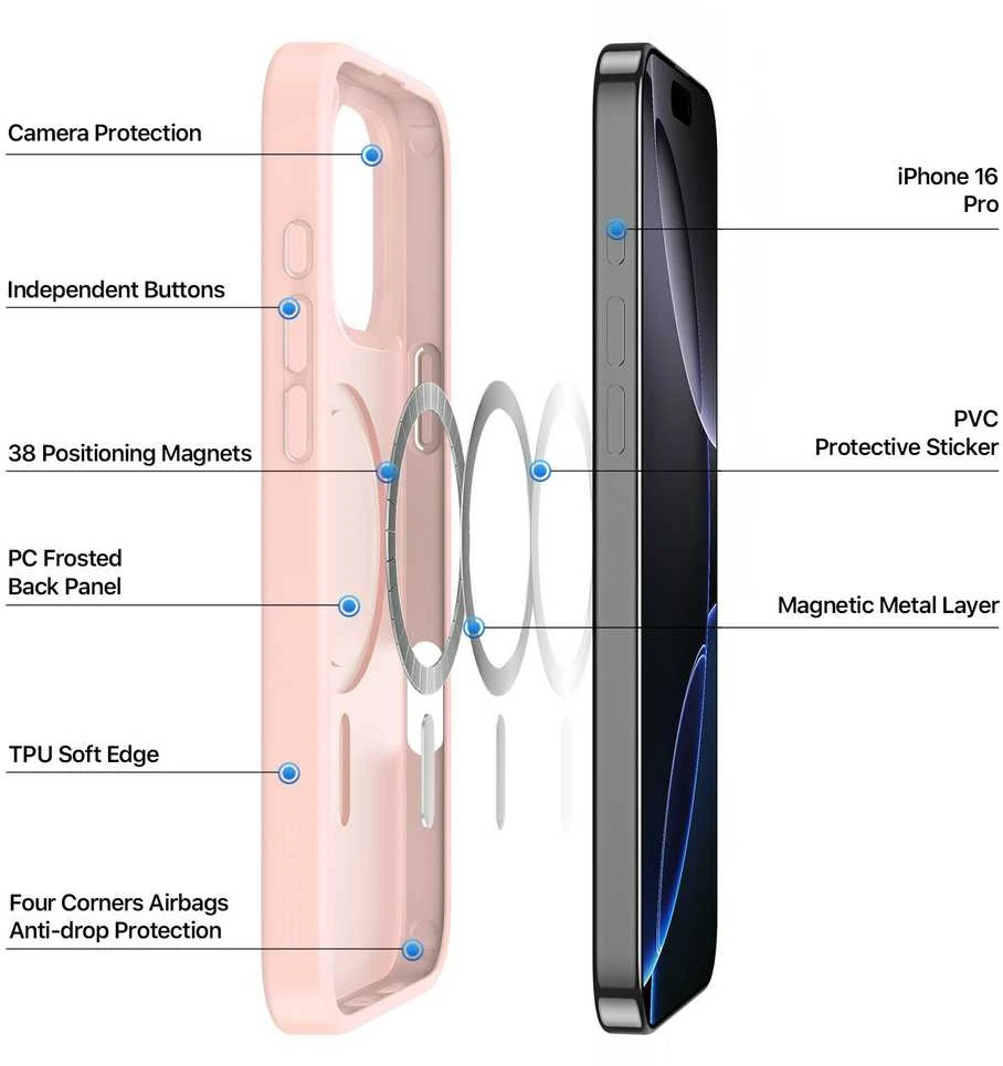 Dėklas Dux Ducis Yind Apple iPhone 16 Pro juodas