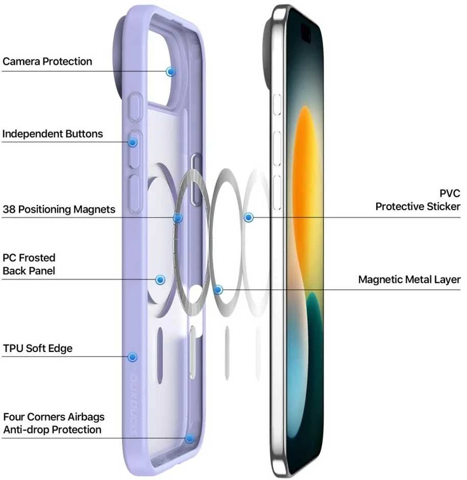 Dėklas Dux Ducis Yind Apple iPhone Air violetinis