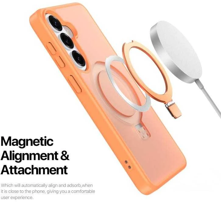 Dėklas Dux Ducis Yind Magnetic Stand Samsung S942 S26 oranžinis